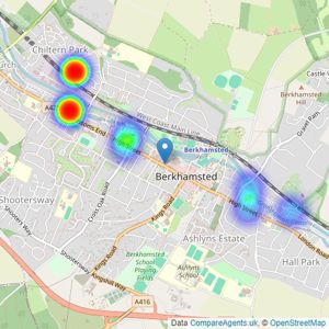 Alexander & Co - Berkhamsted listings heatmap