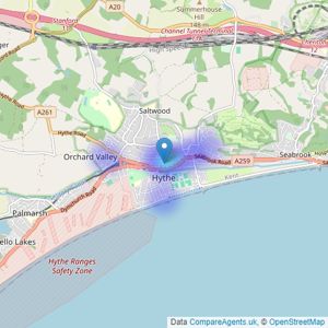 Alexander Fleming - Hythe listings heatmap