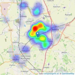 Alexander Lewis - Letchworth listings heatmap