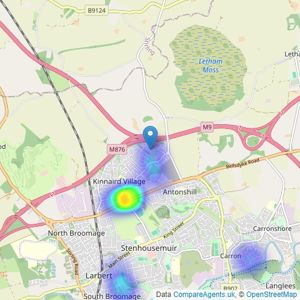 Alexander Taylor Estate Agents Ltd - Larbert listings heatmap