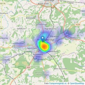 Alexandre Boyes - Tunbridge Wells listings heatmap