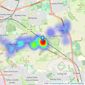 Alfred Pallas - East Boldon listings heatmap