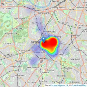 All in the postcode...SW19.com - Wimbledon listings heatmap