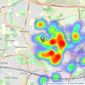 Allday & Miller - Hayes listings heatmap