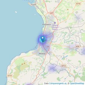 Allen & Harris - Ayr listings heatmap