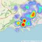 Allen & Harris - Barry listings heatmap