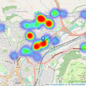 Allen & Harris - Bath Larkhall listings heatmap