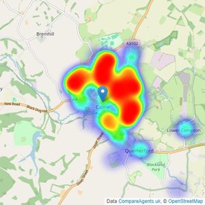 Allen & Harris - Calne listings heatmap