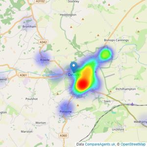 Allen & Harris - Devizes listings heatmap