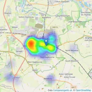 Allen & Harris - Didcot listings heatmap