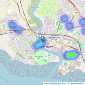 Allen & Harris - Dumbarton listings heatmap