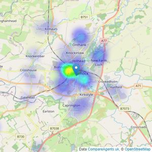 Allen & Harris - Kilmarnock listings heatmap