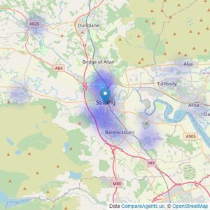 Allen & Harris - Stirling listings heatmap