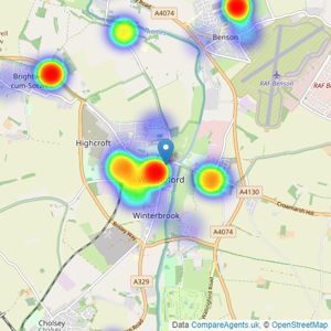 Allen & Harris - Wallingford listings heatmap