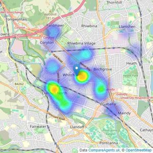 Allen & Harris - Whitchurch listings heatmap