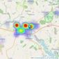 Allen & Harris - Witney listings heatmap