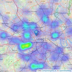 Allsop - Auction listings heatmap