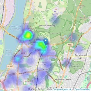 Amanda Roberts - North Chingford listings heatmap