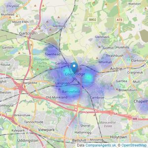 Amarco Estates - Coatbridge listings heatmap