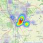 Amelies Estate Agents - Oxford listings heatmap