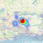 Amos Estates - Hockley listings heatmap