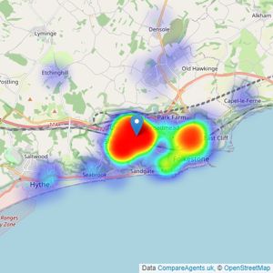 Andrew & Co Estate Agents - Cheriton listings heatmap