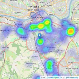 Andrew Craig - Low Fell listings heatmap