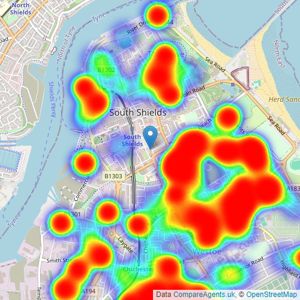 Andrew Craig - South Shields listings heatmap