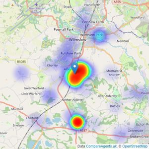 Andrew J Nowell - Alderley Edge listings heatmap