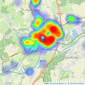 Andrew Milsom - Marlow listings heatmap