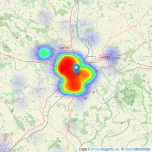 Andrew Morris Estate Agents Limited - Hereford listings heatmap