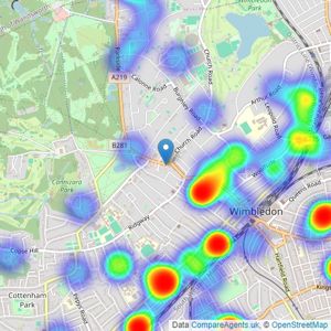 andrew scott robertson - Wimbledon Village listings heatmap