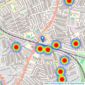 Andrews Estate Agents - Balham listings heatmap