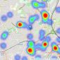 Andrews Estate Agents - Bishopston listings heatmap