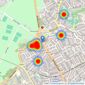 Andrews Estate Agents - Clifton listings heatmap