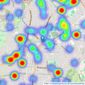 Andrews Estate Agents - Downend listings heatmap