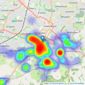 Andrews Estate Agents - Leckhampton listings heatmap