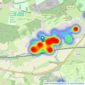 Andrews Estate Agents - Long Ashton listings heatmap