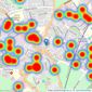 Andrews Estate Agents - Mitcham listings heatmap