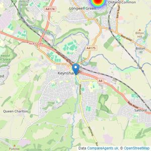 Andrews Estate Agents - New Homes - Bath/Bristol listings heatmap