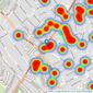 Andrews Estate Agents - North Cheam listings heatmap