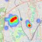 Andrews Estate Agents - Southfields listings heatmap