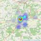 Andrews Estate Agents - Tunbridge Wells listings heatmap