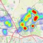 Andrews Estate Agents - Winterbourne listings heatmap