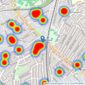 Andrews Estate Agents - Worcester Park listings heatmap