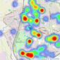 Andrews Estate Agents - Yate listings heatmap