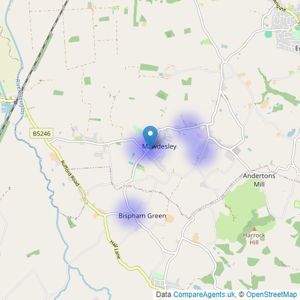 Angela Burnett & Co - Mawdesley listings heatmap