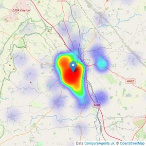 Anker & Partners - Banbury listings heatmap