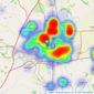 Ann Cordey Estate Agents - Darlington listings heatmap