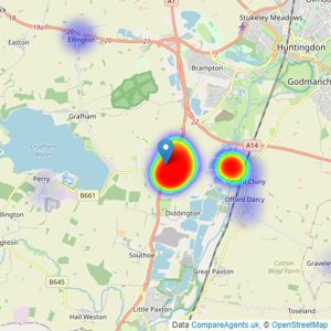 Annafield Estate Agents & Property Management - Buckden listings heatmap